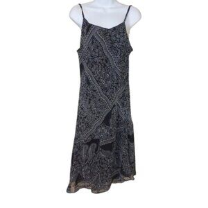 Black and White Flirty Sleeveless Dress Size Medium